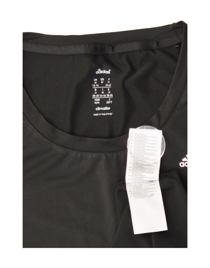 Damska koszulka Adidas Climalite Top UK 12/14 Średni czarny poliester