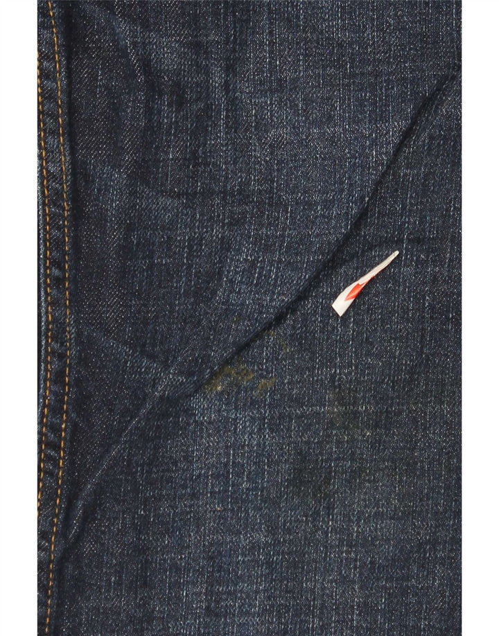 Damskie proste jeansy Weird Fish W36 L28 Granatowa bawełna