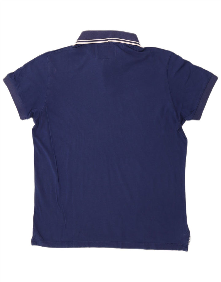 Męska koszulka polo Woolrich, duża, granatowa, bawełniana