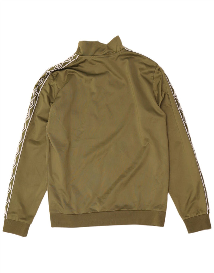 Męska bluza z kapturem Umbro z graficznym zamkiem błyskawicznym, mała, z poliestru w kolorze khaki