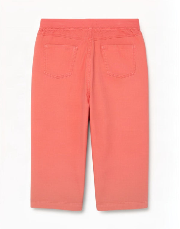 Marks & Spencer Damskie spodnie Capri UK 18 XL W38 L20 Różowe lniane