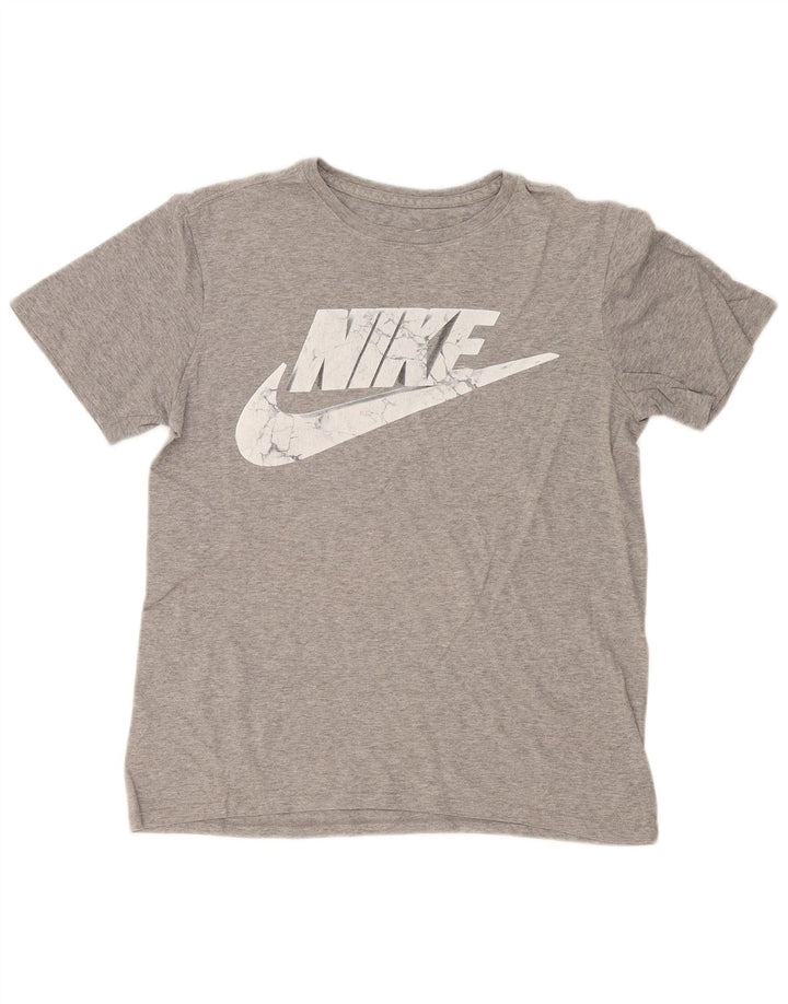 Męski T-shirt Nike Athletic Cut z grafiką, mały, szary nakrapiany