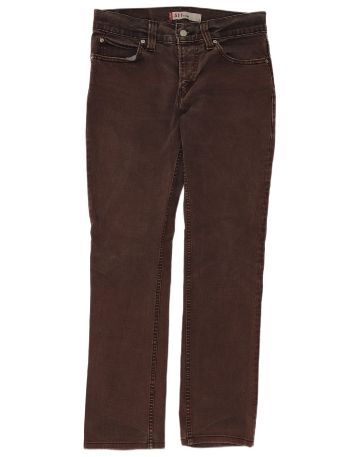 Męskie jeansy Levi's 511 Slim W32 L30 Brązowe
