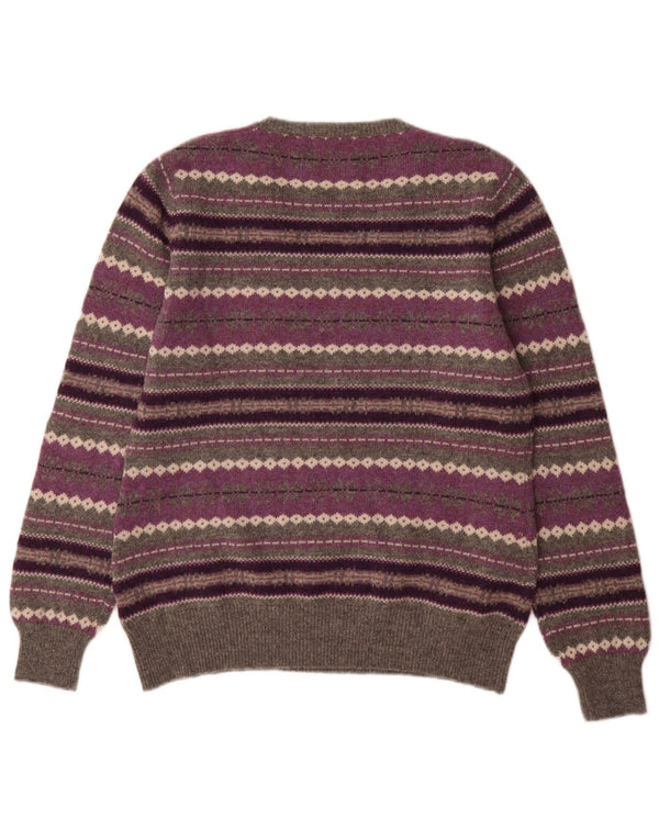 Sweter damski Marie Lund z dekoltem w kształcie litery V, UK 12, średni fiolet Fair Isle