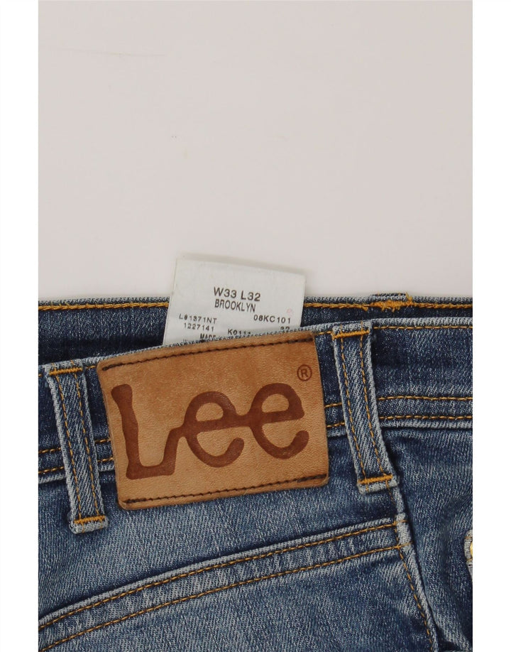 LEE Mens Brooklyn Straight Jeans W33 L28 Blue Cotton Vintage Lee and Second-Hand Lee from Messina Hembry 