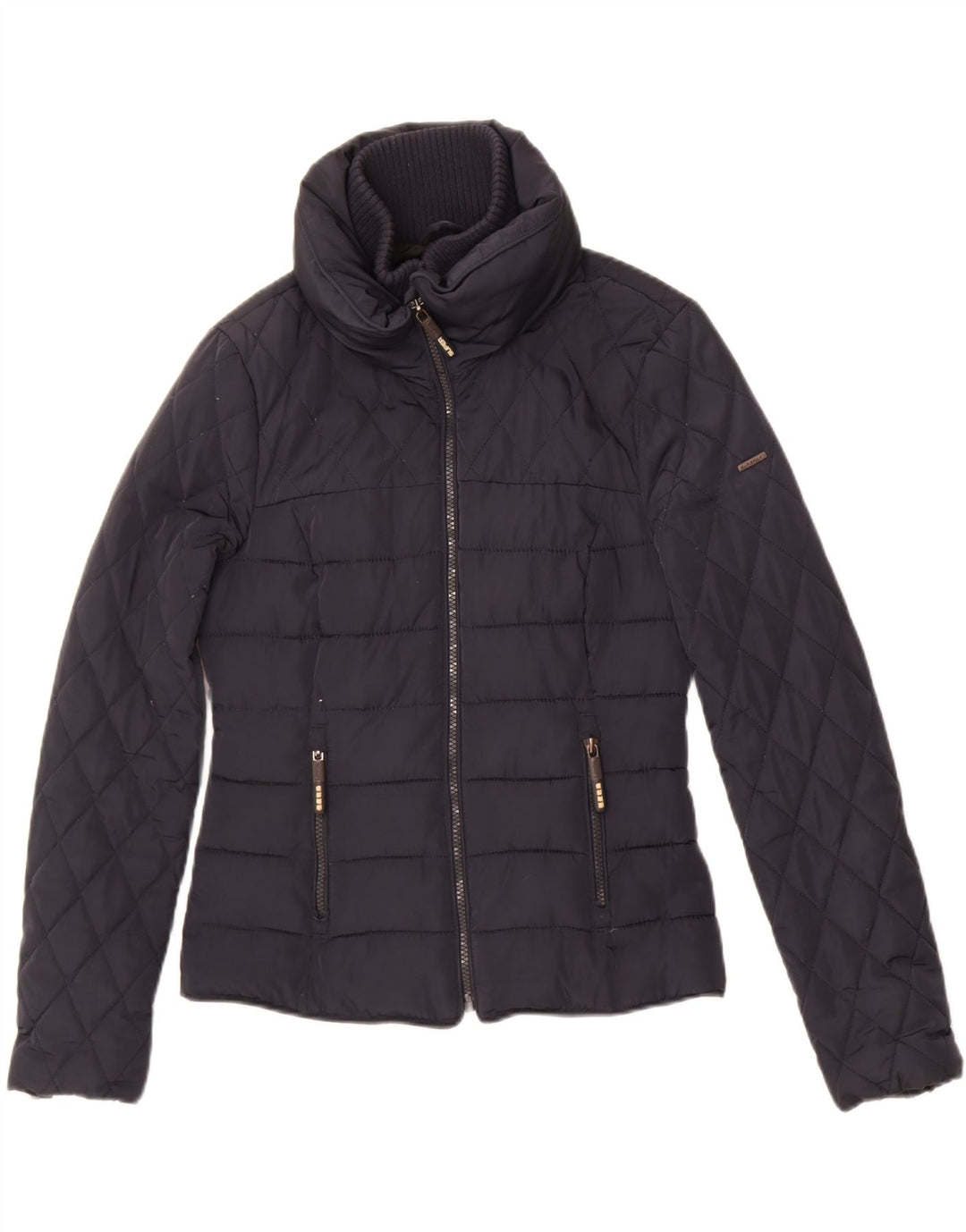 Damska ocieplana kurtka Superdry UK 10, mała, granatowa, poliester