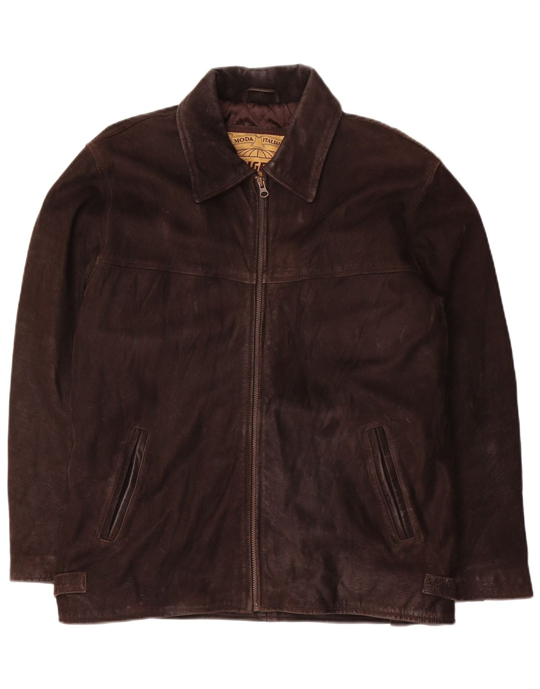 Vintage męska kurtka skórzana UK 36 Small Brown
