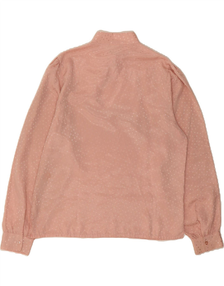 VINTAGE Womens Pullover Shirt Blouse IT 46 Large Pink Spotted Vintage Vintage and Second-Hand Vintage from Messina Hembry 