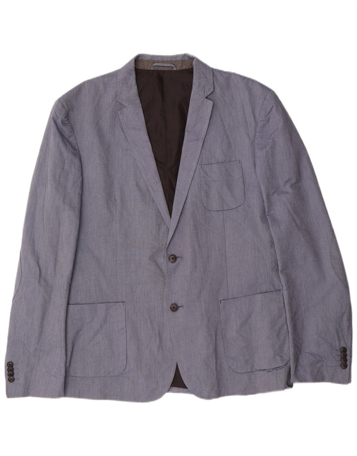 Męska marynarka zapinana na 2 guziki Jack & Jones IT 56 3XL, niebieska, bawełniana