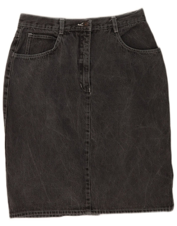 Damska spódnica dżinsowa w stylu vintage IT 42 Medium W28 Szara bawełna