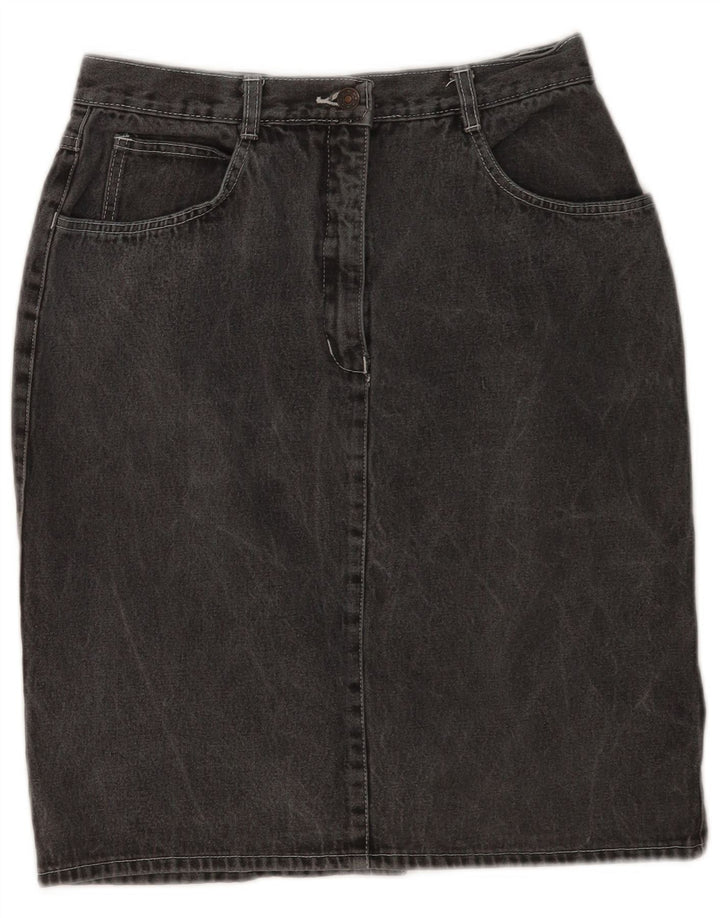 Damska spódnica dżinsowa w stylu vintage IT 42 Medium W28 Szara bawełna