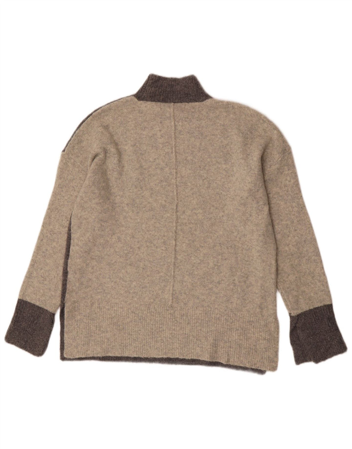 Marks & Spencer Damski sweter z golfem UK 14, średni szary