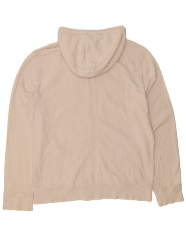 Męski sweter z kapturem i zamkiem Calvin Klein Jeans, 2XL, biała bawełna