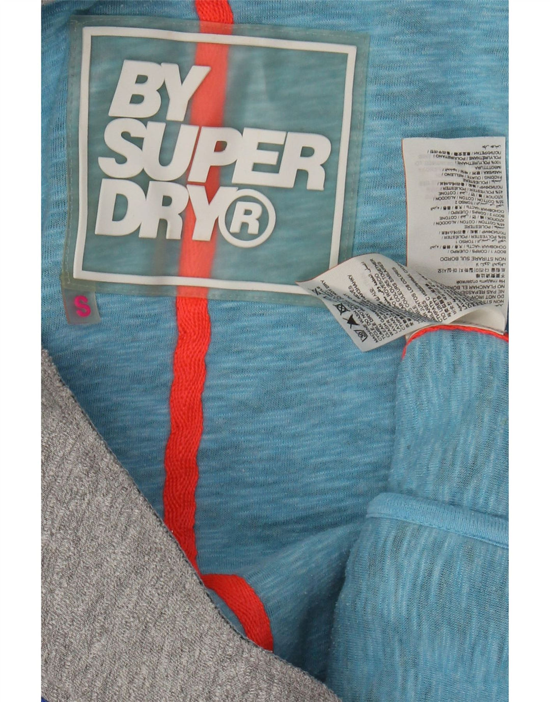 Damski sweter z kapturem i zamkiem SUPERDRY UK 10, mały, szary poliester