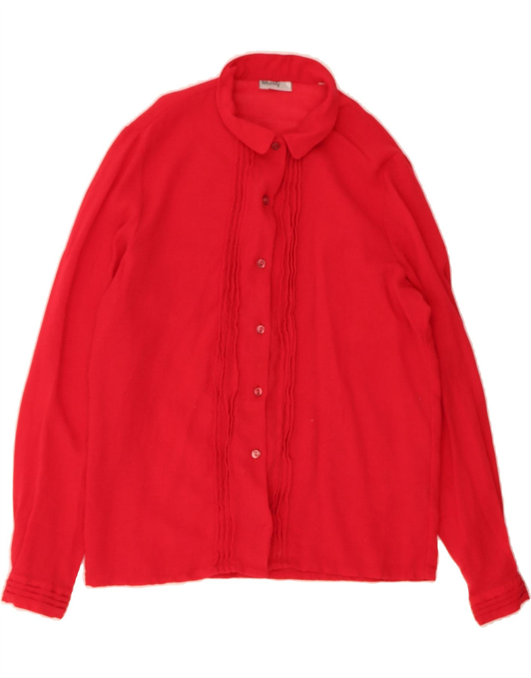 VINTAGE Womens Shirt Blouse IT 46 Large Red Virgin Wool Vintage Vintage and Second-Hand Vintage from Messina Hembry 