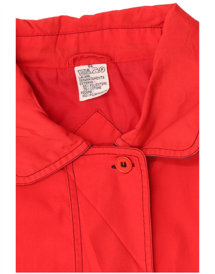 Damska kurtka użytkowa w stylu vintage UK 18 XL, czerwona, poliestrowa