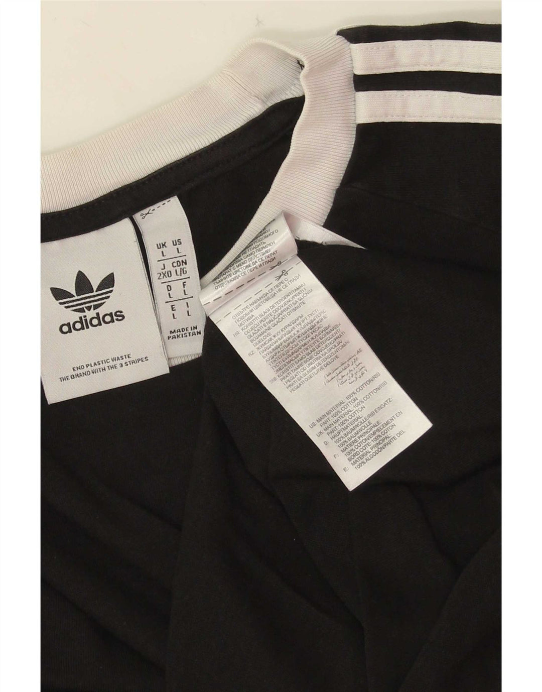 Adidas Męski T-shirt Top Duży Czarny Bawełniany