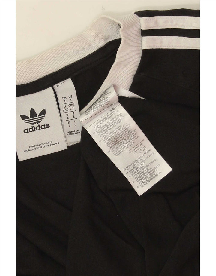 Adidas Męski T-shirt Top Duży Czarny Bawełniany