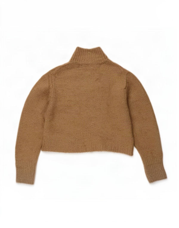 Sweter damski Zara z krótkim golfem i golfem UK 10 Small Beige