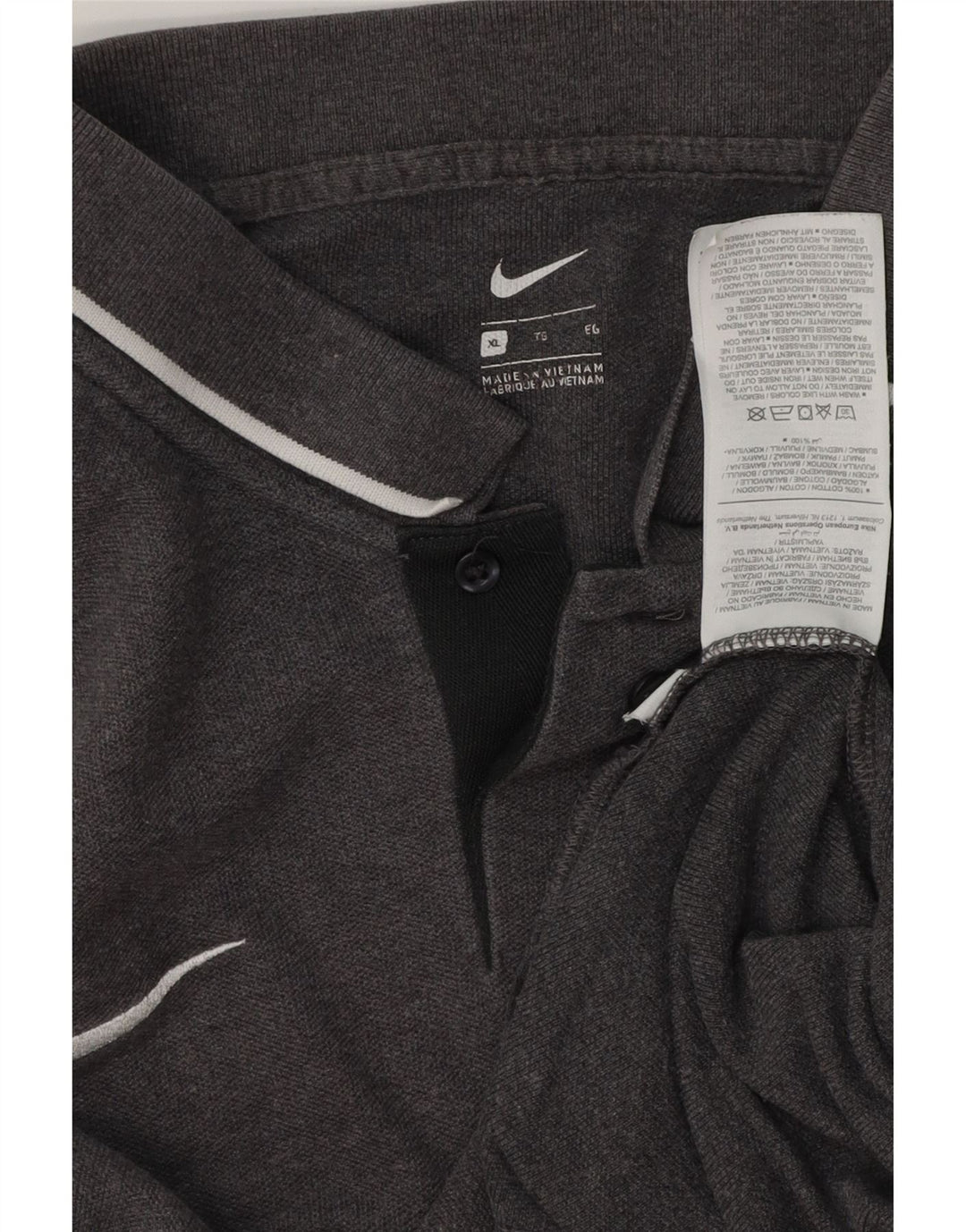 Męska koszulka polo NIKE XL, szara, bawełniana