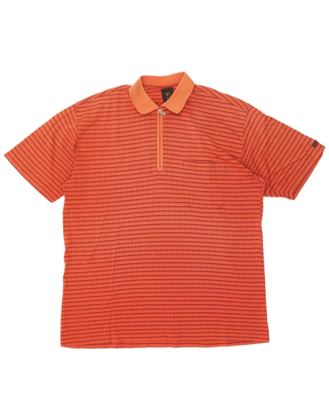 Męska koszulka polo Baffo IT 56 XL, bawełniana w pomarańczową kratkę