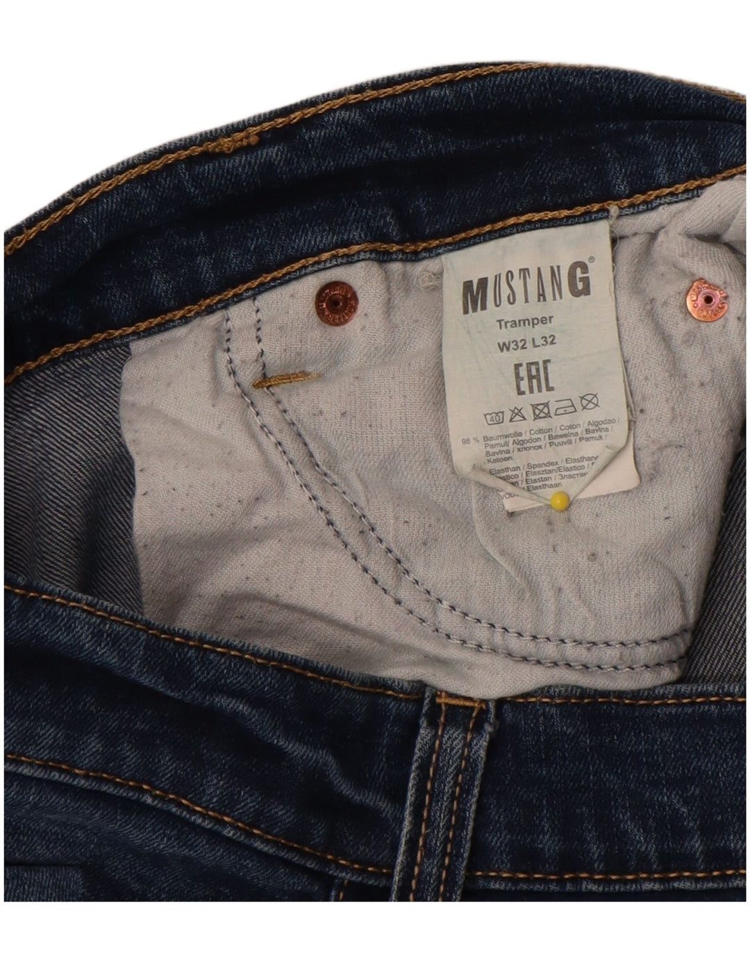 Damskie jeansy Mustang Tramper Slim W32 L32 Niebieskie bawełniane