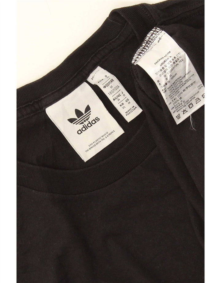 Adidas Męski T-shirt Top Średni Czarny Bawełniany