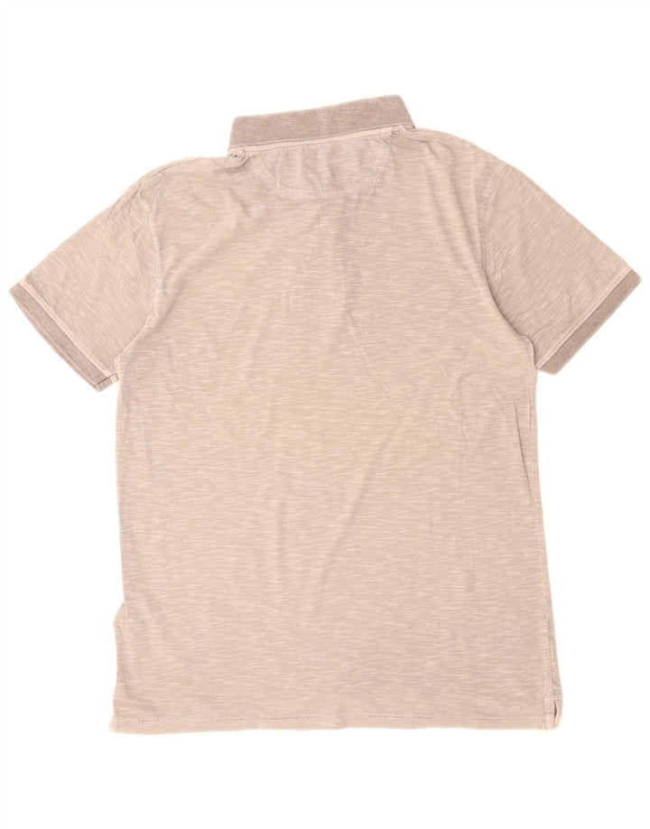 Męska koszulka polo TIMBERLAND o dopasowanym kroju, średnio szara, bawełniana w cętki