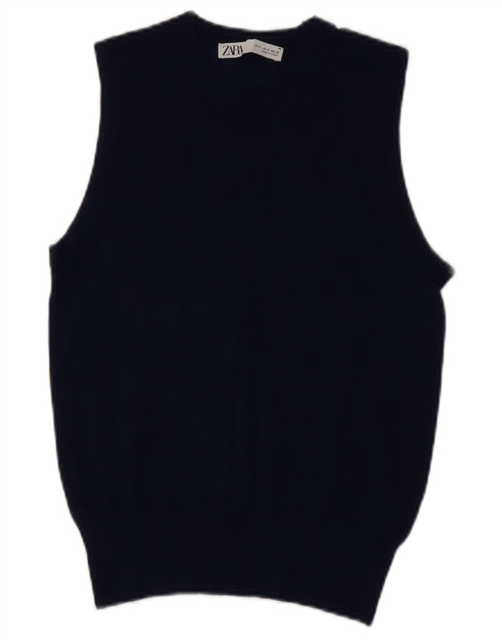 Tank top damski Zara UK 10, mały, granatowy