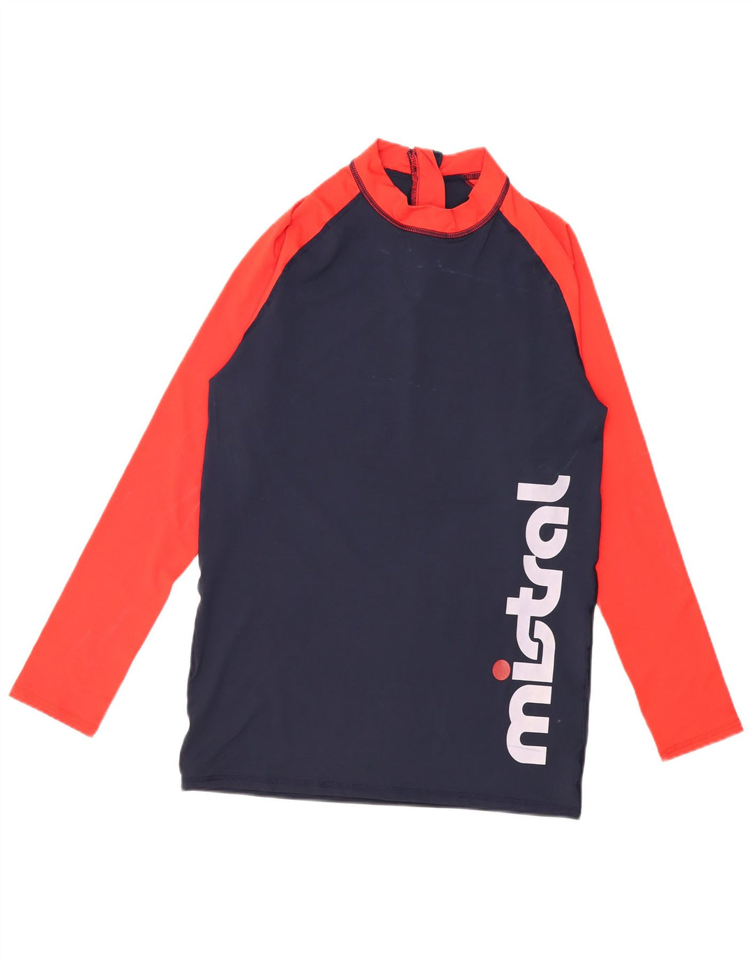 Męski graficzny top Mistral z długim rękawem, duży, granatowy, kolorowy poliester