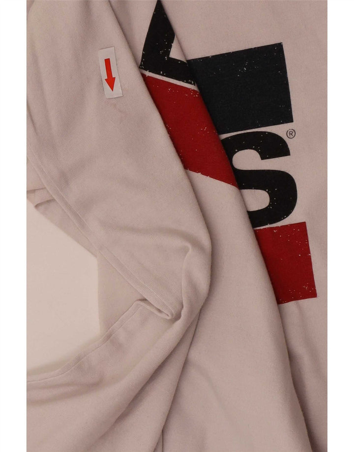 Męski T-shirt z grafiką Levi's, duży, biały