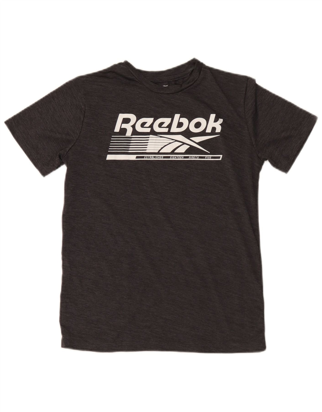 Chłopięcy T-shirt z grafiką Reebok 10-11 lat, średni szary poliester
