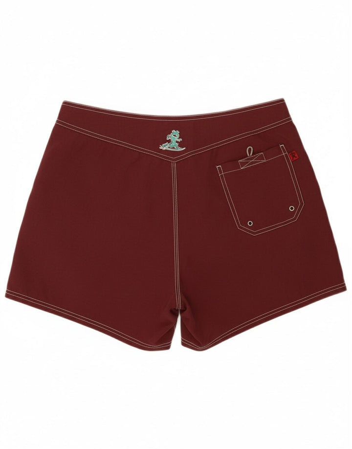 PICKWICK Mens Graphic Swimming Shorts Medium  Burgundy