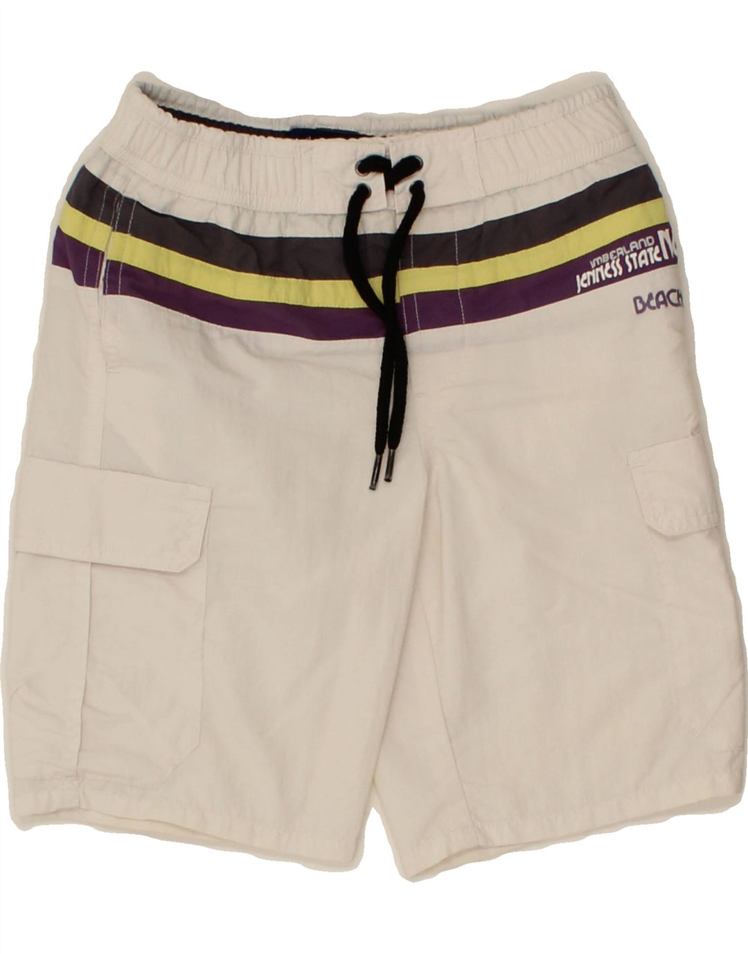 TIMBERLAND Boys Swimming Shorts 3-4 Years White Striped Vintage Timberland and Second-Hand Timberland from Messina Hembry 
