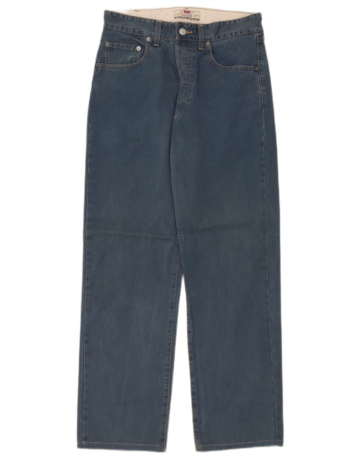 Męskie jeansy Levi's 401 Straight W31 L30 Niebieskie bawełniane