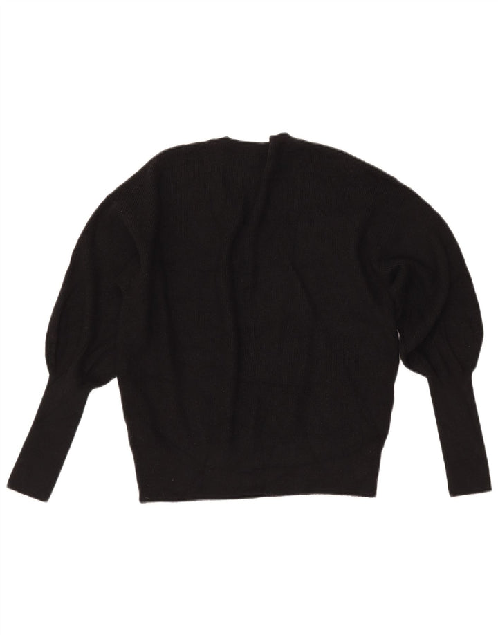 MARKS & SPENCER Damski sweter z dekoltem w kształcie litery V, UK 10, mały, czarny