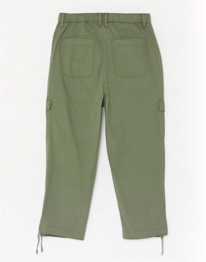 Marks & Spencer Damskie spodnie cargo średnie W26 L23 Zielone Lyocell