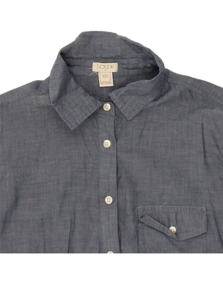 J. CREW Womens Pullover Shirt Dress UK 2 2XS Grey Cotton Vintage J. Crew and Second-Hand J. Crew from Messina Hembry 