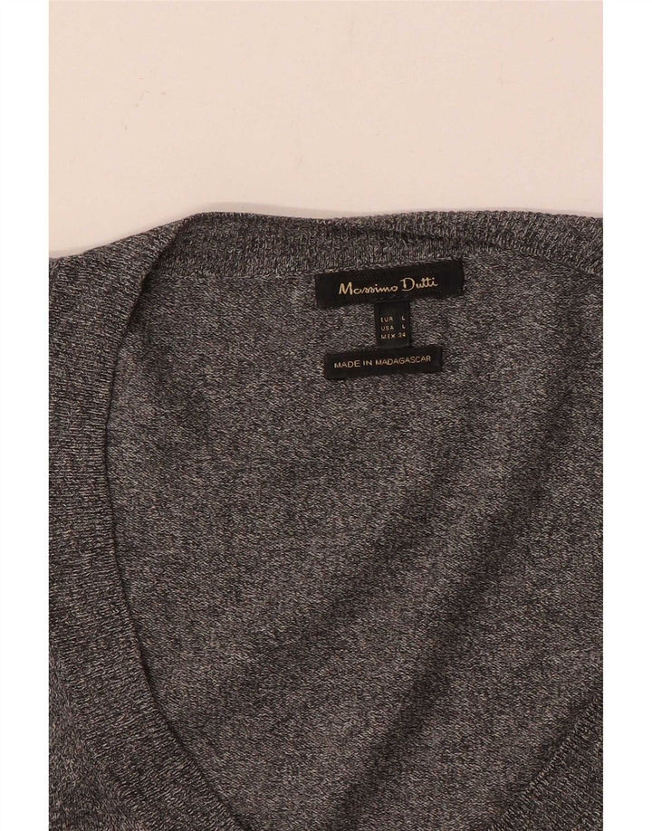 Damska tunika z rękawem 3/4 Massimo Dutti, UK 14, duża, szara, nakrapiana