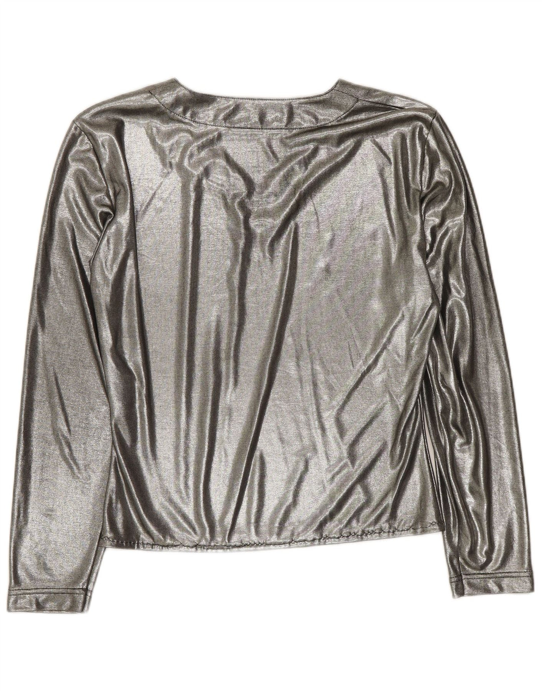 Prestige damska bluzka z długim rękawem Top UK 12 średni srebrny poliester