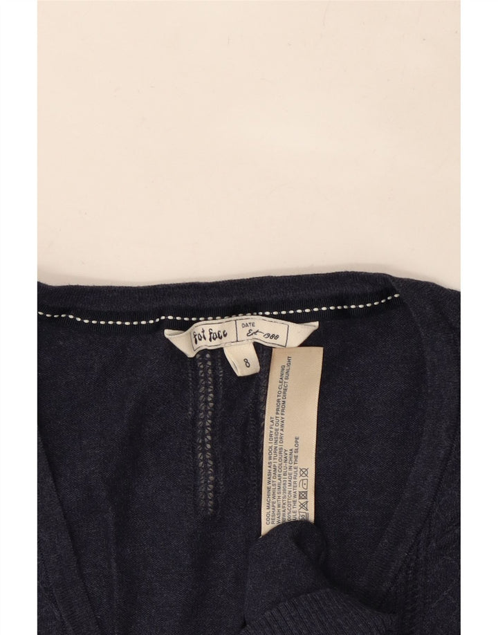 Damski sweter rozpinany FAT FACE z rękawem 3/4 UK 8, mały, granatowy, bawełniany