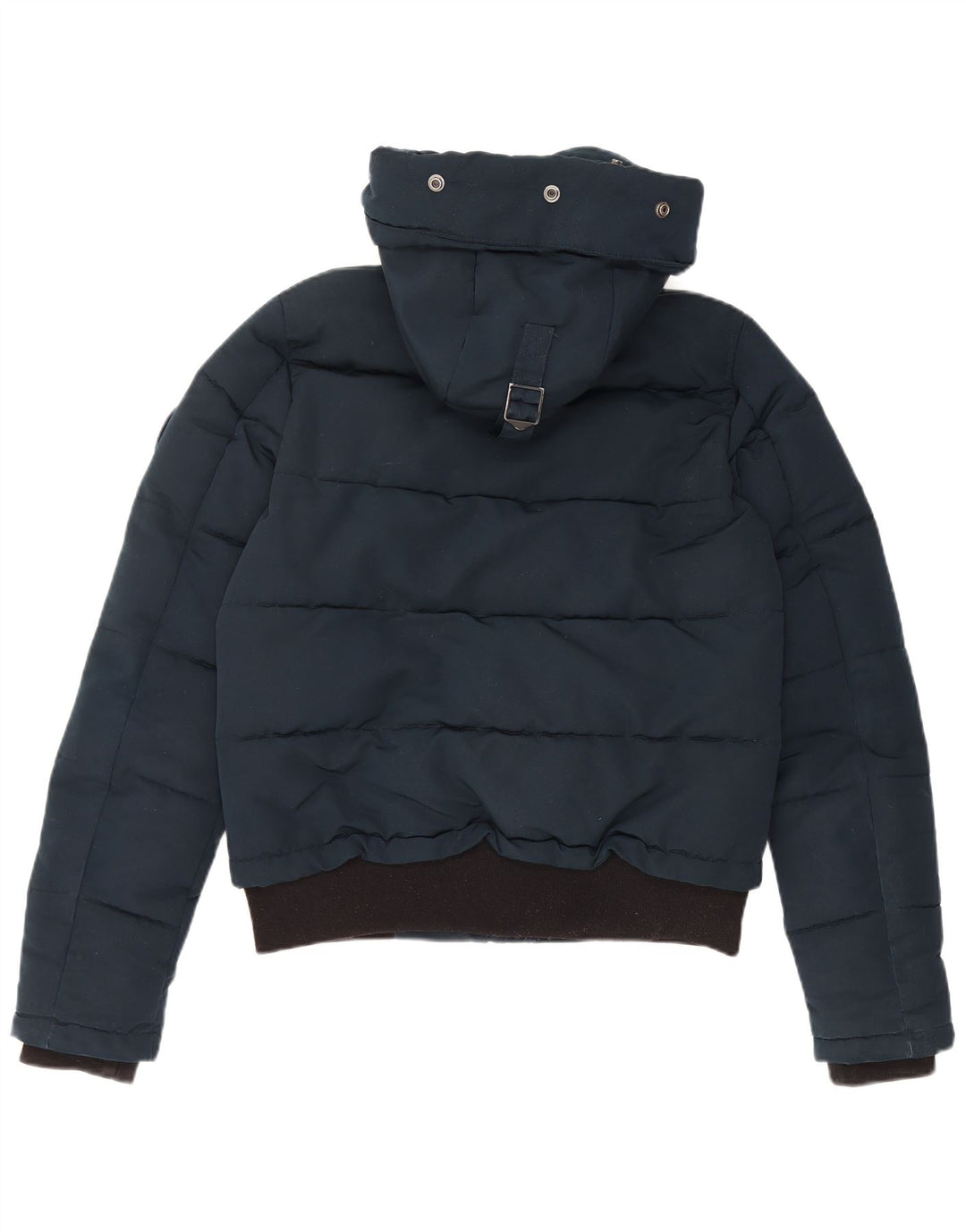 Damska kurtka Superdry z kapturem, oversize, wyściełana UK 10, mała, granatowa