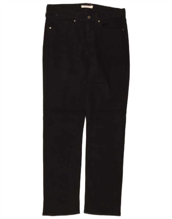 Damskie klasyczne proste dżinsy LEVI'S W29 L32 Czarna bawełna