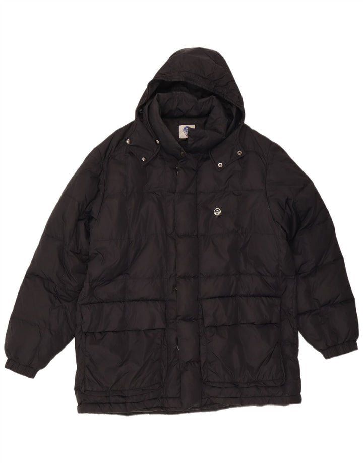 Męski ocieplany płaszcz z kapturem NORTH SAILS UK 42 XL, czarny poliamid