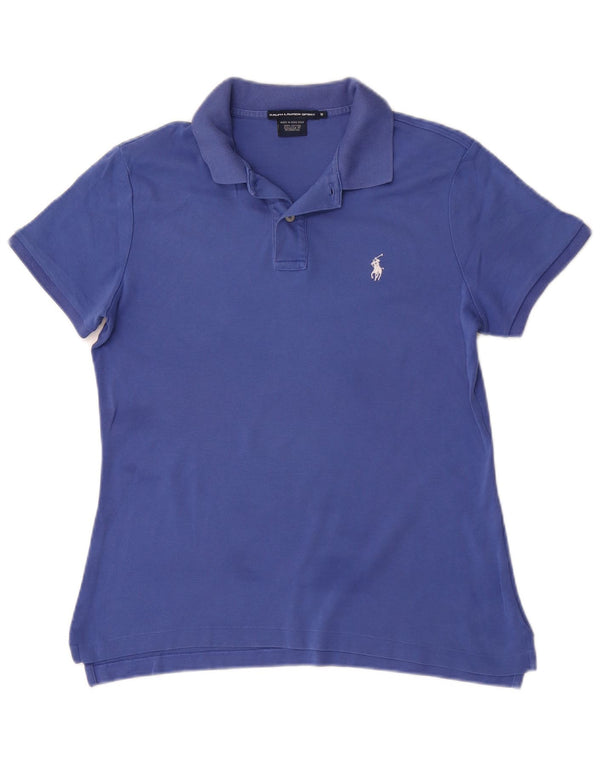 Damska koszulka polo Ralph Lauren UK 12, średnia niebieska, bawełniana