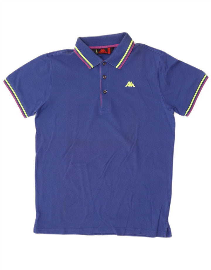 Męska koszulka polo Kappa w średnie niebieskie paski