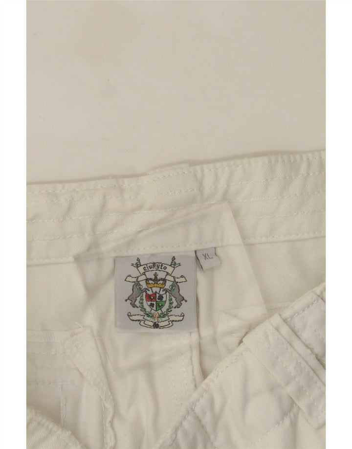 Męskie spodenki cargo w stylu vintage XL W38 białe