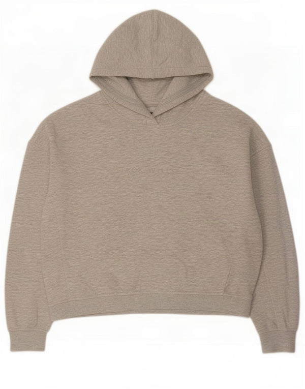 Damski sweter z kapturem Jack Wills, oversize, UK 8, mały, szary, nakrapiany