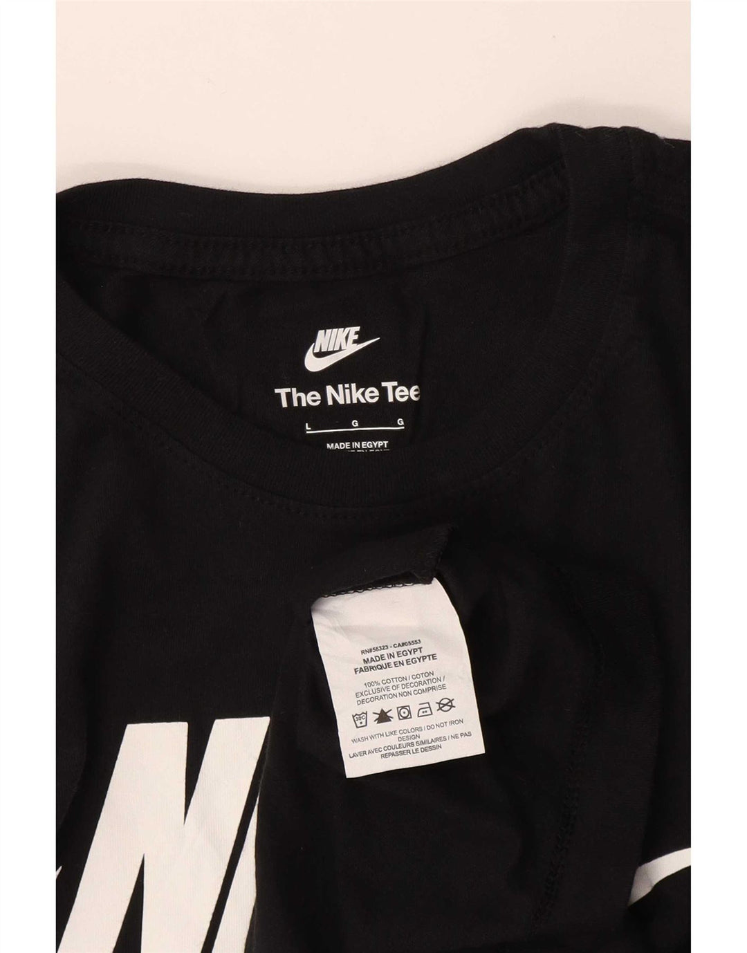 Męski T-shirt z grafiką Nike, duży, czarny, bawełniany