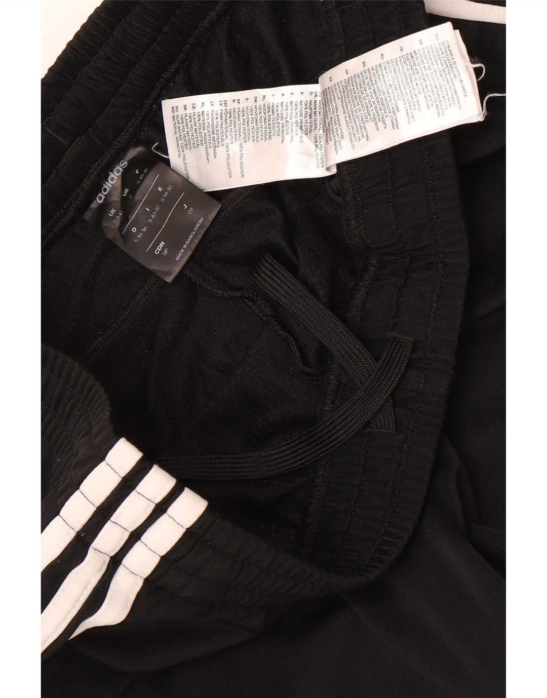 Damskie spodnie dresowe Adidas UK 8/10, małe, czarne, poliestrowe